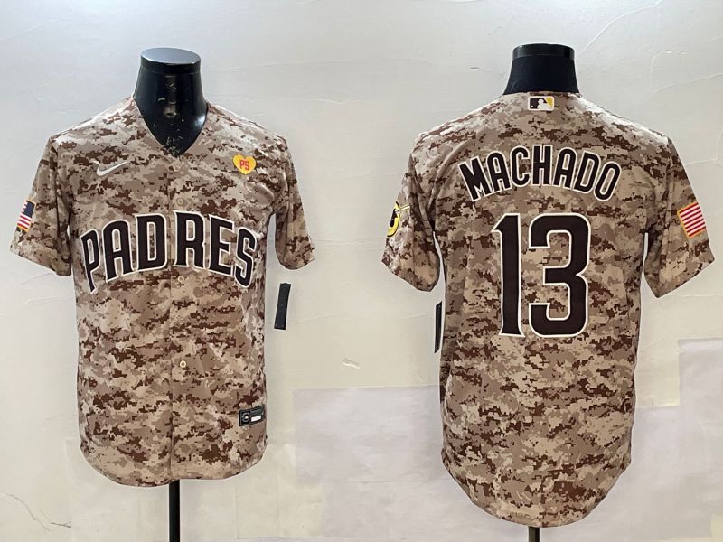 Men San Diego Padres #13 Machado Camo Game 2025 Nike MLB Jersey style 5->san diego padres->MLB Jersey